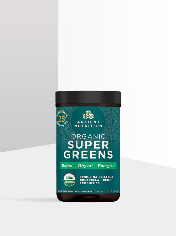 ANCIENT NUTRITION Organic Super Greens- 25 Servings