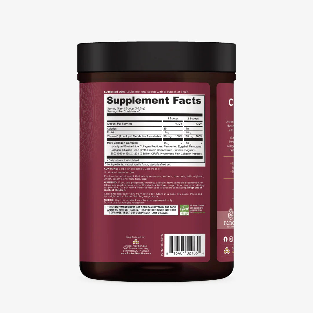 ANCIENT NUTRITION Multi Collagen Protein- Vanilla