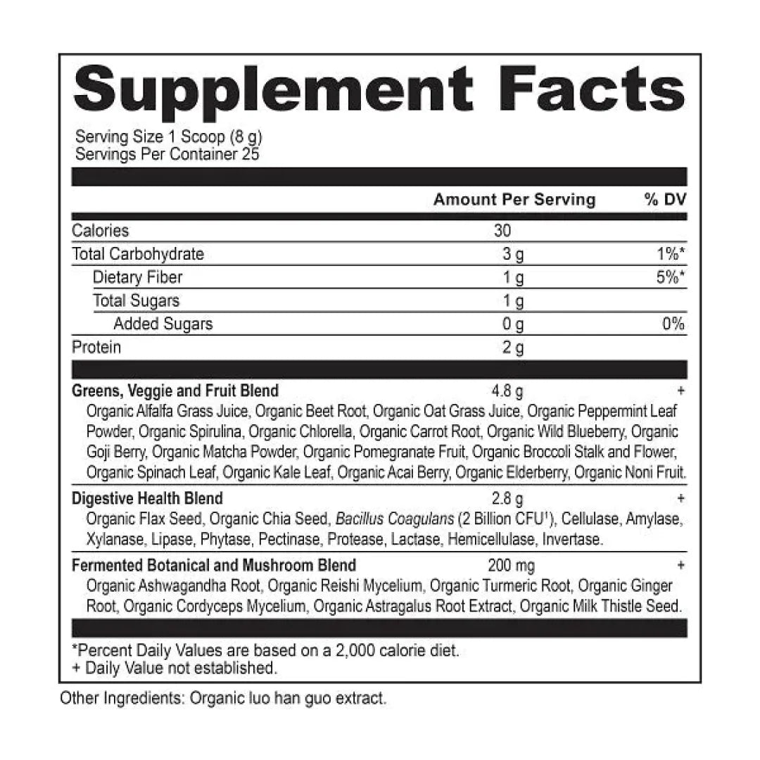 ANCIENT NUTRITION Organic Super Greens- 90 Capsules